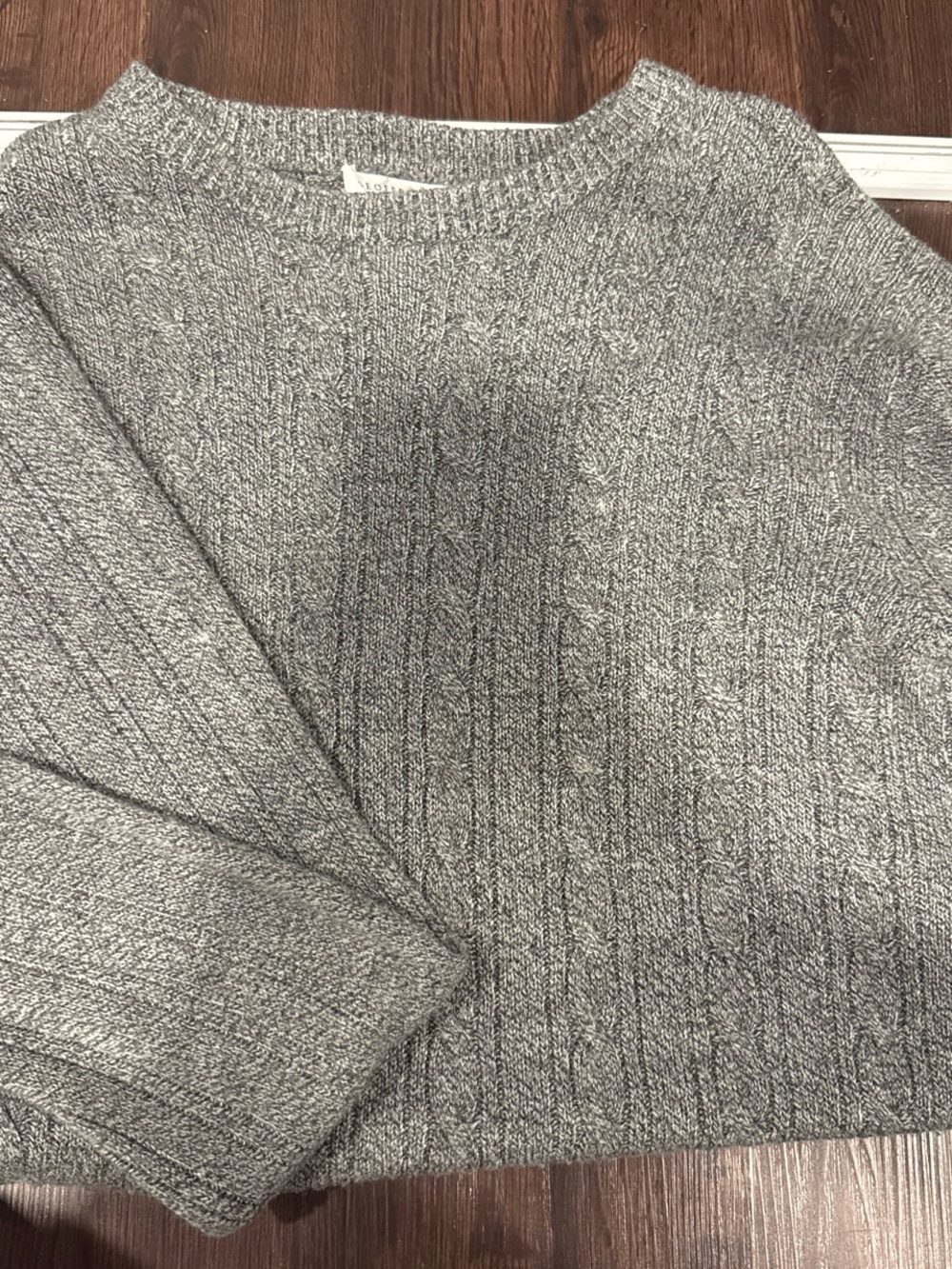 Geoffrey Beene Gray Cable Knit Sweater